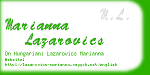 marianna lazarovics business card